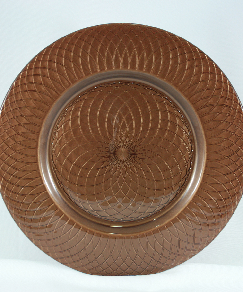 Brown Spiral Charger